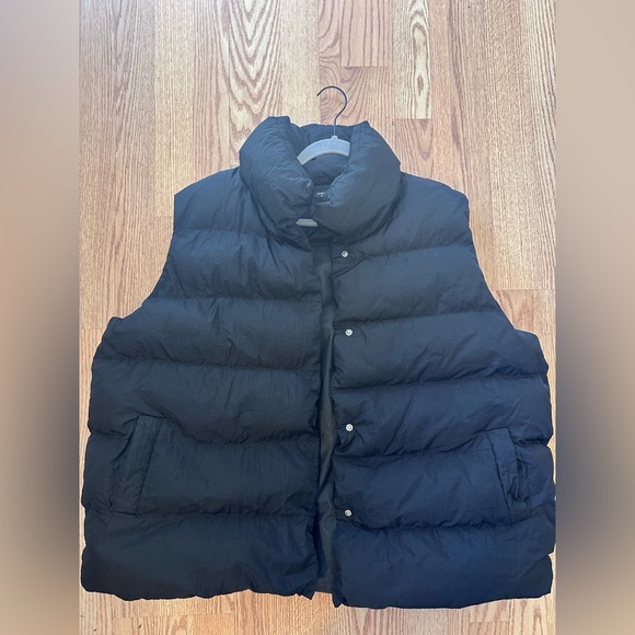 Black Quilted Puffer Vest with High Collar‎ Size 4XL - Picture 1 of 6